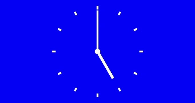 clock over blue background
