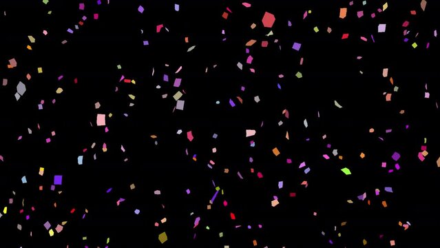 Confetti elements with alpha channel