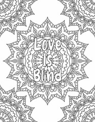 Growth Mindset Coloring sheet, Mandala Coloring Pages for Self-care for Kids and Adults