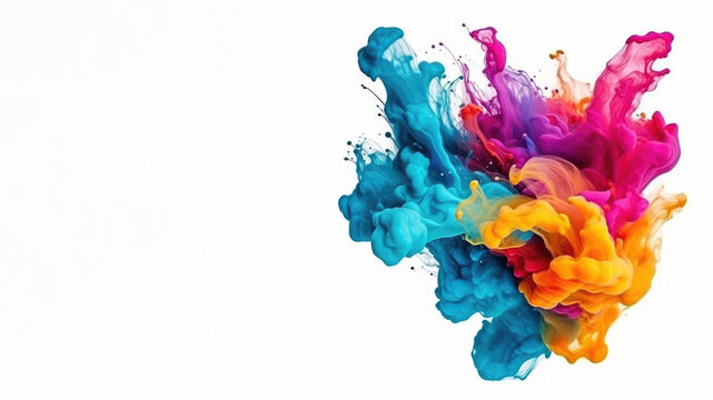 Rainbow color paint splash wallpaper background