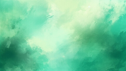 Obraz na płótnie Canvas abstract blurred light watercolor fresh green eco background. Generative AI
