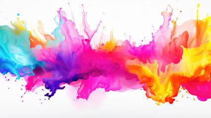 Rainbow color paint splash wallpaper background