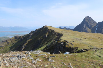 Fototapeta premium randonnée à Sto dans les Vesteralen, Norvège