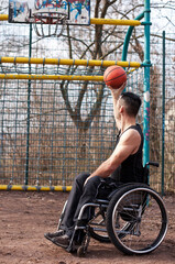 Basketballer im Rollstuhl