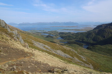 Fototapeta premium randonnée à Sto dans les Vesteralen, Norvège