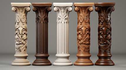 Belles colonnes architecturales style grec - obrazy, fototapety, plakaty