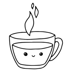 Outline contour. Doodle style. Hand drawn. Simple shapes. Design element. Vector illustration isolated on white background.