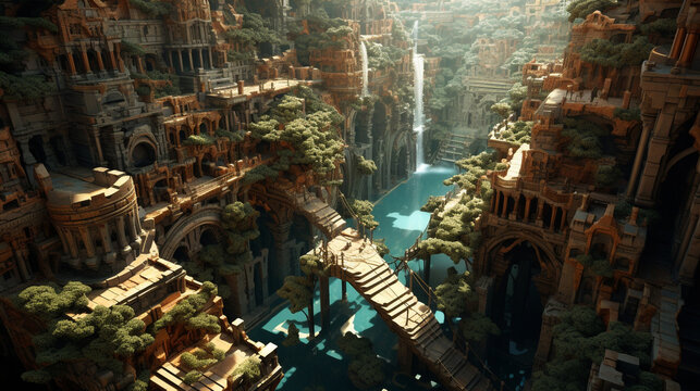 Cit&eacute; imaginaire sur l'eau