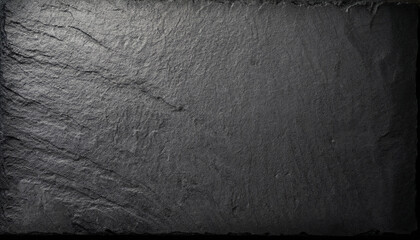 Black stone plate texture. Black food slate background. © Uuganbayar