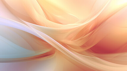 light orange lines on a white background silk. Generative AI