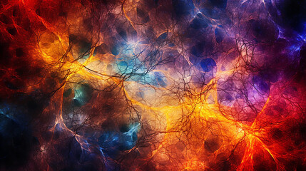 Obraz na płótnie Canvas neural connections mycelium background microscopic abstract dna. Generative AI