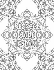 Fototapeta na wymiar Growth Mindset Coloring Pages, Mandala Coloring Pages for Personal Growth for Kids and Adults