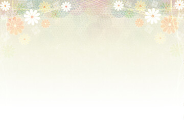 和の花柄が可愛い伝統の和紙素材　ベージュカラー