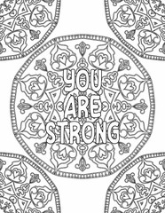 Kindness Coloring Pages, Mandala Coloring sheet for Self-acceptance for Kids and Adults