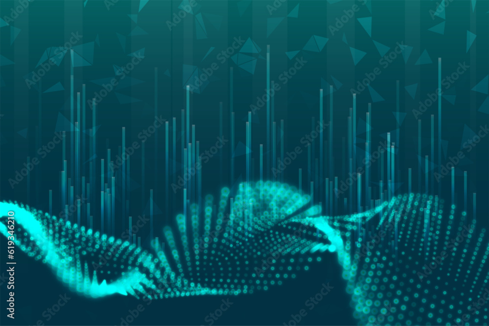 Poster abstract technology big data visualization.