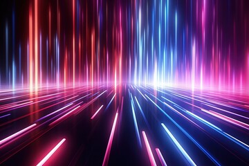 Obraz premium abstract futuristic background with gold PINK blue glowing neon moving high speed wave lines and bokeh lights. Data transfer concept Fantastic wallpaper
