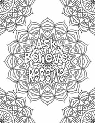 Kindness Coloring sheet, Mandala Coloring Pages for Mindfulness and Relaxation for Kids and Adults