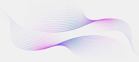 Abstract flowing lines wave. Digital future technology concept.