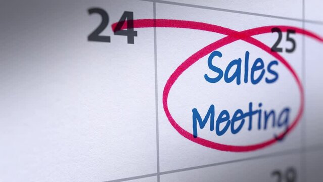 Animated Sales Meeting Reminder in Calendar

