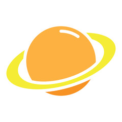 planet sign symbol vector glyph color icon