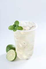 mojito cocktail isolated on white