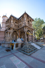Main gate of hutheesing jain temple ahmedabad, date 28th Feb 2024, City- Ahmedabad, State- Gujarat,...