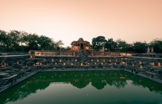 Modhera sun temple during the evening light, this is the second Sun temple of India Located in Gujrat.