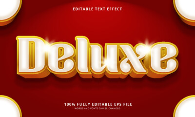 Deluxe text style editable text effect