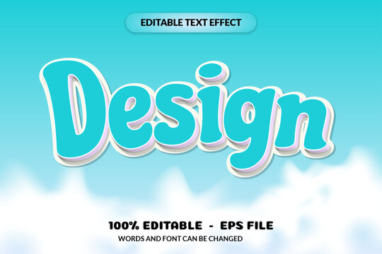 Editable Text Effect Enjoy Word and Font can Be Changed