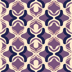 Mesmerizing purple and white pattern with an abstract design. The fabric s repeating pattern reflects elements of Art Nouveau while incorporating the elegance of aizome patterns.