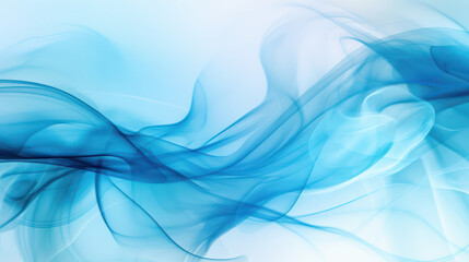 Cyan abstract background, smoke, translucent, waves