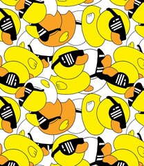 Little ducks and rubber ring anchors switch back and forth with cute patterns. anchor animal artistic baby background beach beautiful bird blue boy captain cartoon colorful cute design