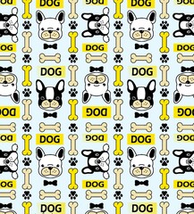 fashion cute dogs alternate hand drawn seamless pattern beautiful multi color Suitable for notebook covers, backgrounds, and boxer shorts. Fashion clothing, men and women, gift paper
