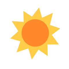 Sun icon. Isolated. Cartoon. Vector. Illustration. Ready to use.