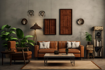 Fototapeta na wymiar aesthetic living room wall Made with Generative AI