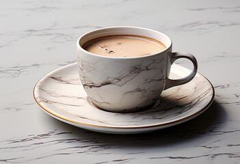 coffee cup isolated on a grey background, in the style of Scoutcore