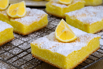Lemon Bars- Zesty and refreshing, these buttery shortbread crusts are topped with a smooth, tangy...