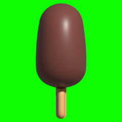 3D Ice Cream Graphic Assets with Greenscreen Background