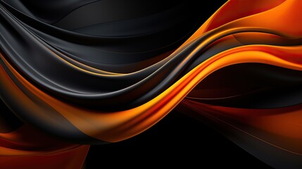 abstract wave pattern background in black orange.