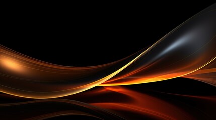 Fototapeta premium abstract wave pattern background in black orange.