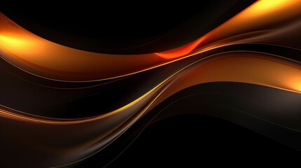 abstract wave pattern background in black orange.