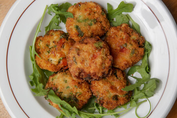 Traditional fish cakes served in the restaurant