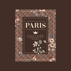 Paris couture fashion fade, style is eternal typography slogan for t shirt printing, tee graphic design. 