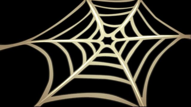 
Vibrating, Swaying Spider Web Cartoon Animation, Transparent Background