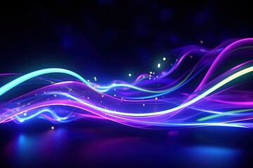 abstract futuristic background with gold PINK blue glowing neon moving high speed wave lines and bokeh lights. Data transfer concept Fantastic wallpaper