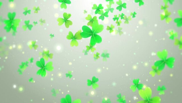 Beautiful Shamrock Background looped for St. Patrick's day