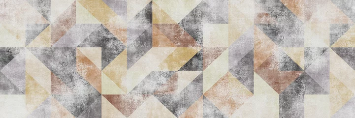 Ancient colorful geometric seamless pattern. Retro repeating wallpaper , fabric or ceramic digital print, Grunge background © Vidal