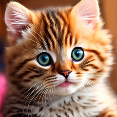 Generative AI Cute Baby Cat