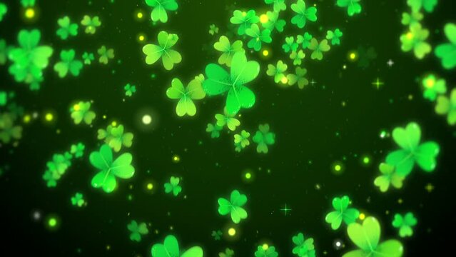 Shamrock Background looped for St. Patrick's day