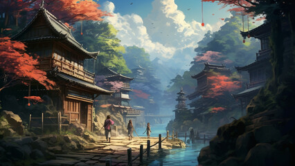 Obraz premium Asian Ancient Village 1